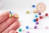 Grelots clochettes multicolores, ,grelot metal, décoration noel,clochette aluminium, x20 (G2326)