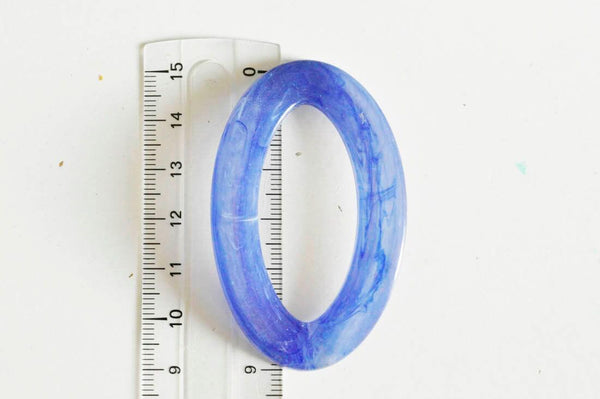 Grosse perle ovale acrylique,perle acétate, création bijoux, grandes perles plastique,connecteur plastique,62mm, x 8-G0725