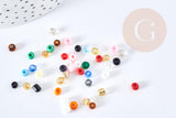 Grosse perles rocaille multicolore 4mm, x10g (G8644)