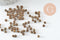 Grosse perles rocaille bronze brillant 4mm, x10gr (G2547)