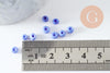 Grosses perles de rocaille bleu tendre 4mm, x10Gr (G3817)