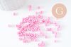 Grosses perles de rocaille rose 2.5-3mm, x10 gr (G3732)