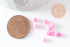 Grosses perles de rocaille rose 2.5-3mm, x10 gr (G3732)