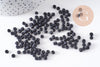 Grosses perles rocaille noir mat 3.5-4mm, x10Gr (G10400)
