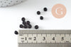 Grosses perles rocaille noire 4mm, x10Gr (G0901)