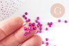 Grosses perles rocaille rose fuchsia peintes 4mm,perles rocaille rose opaque, perles verre, création bijoux, x 10Gr (G3736)