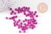 Grosses perles rocaille rose fuchsia peintes 4mm,perles rocaille rose opaque, perles verre, création bijoux, x 10Gr (G3736)
