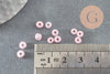 Grosses perles rocaille rose nacrée 4mm, perles rose pâle perlage x10g (G5474)