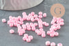 Grosses perles rocaille rose nacrée 4mm, perles rose pâle perlage x10g (G5474)