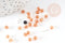 Grosses perles rocaille dorée transparent 4mm, x 10gr (G1401)