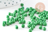 Grosses perles rocaille vert 4mm, x10Gr (G3816)