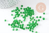 Grosses perles rocaille vert bouteille transparent 4mm,perles rocaille pour création bijoux, x 10Gr (G5400)
