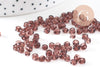 Grosses perles rocaille violet,perles rocaille, violet transparent, perles verre, 4mm, x 10Gr (G1089)