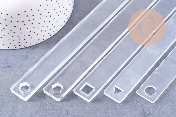 Guide de profondeur pour pâte polymère acrylique transparent 2-3-4-5-6mm, x2 (G10708)