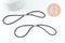 Headband cordon en élastique nylon noir 18cm, x2 (G0023)