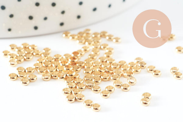 Intercalaire bracelet 2 rangs acier 201 inoxydable doré 6mm, x5 G9719