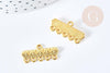 Intercallaire bracelet 5 rangs zamac doré 10mm, des fournitures pour création bijoux, x2 (G8790)