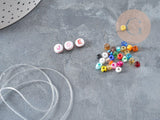 Kit Bracelet d'amitié prénom personnalisé multicolore, Coffrets et kits création de bijoux fantaisie DIY, pochette pour 1 bracelet (G9022)