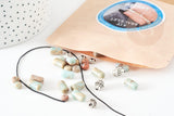 Kit Bracelet pour Homme Jaspe naturelle et zamac argenté MARIN, x1 pochette 1 bracelet (G9178)