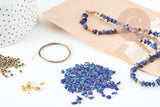 Kit Collier pierre naturel, Coffrets et kits pour la création de bijoux fantaisie DIY x1 (G7429)