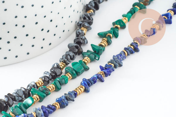 Kit Collier pierre naturel, Coffrets et kits pour la création de bijoux fantaisie DIY x1 (G7429)