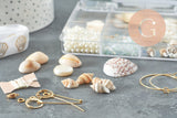 Kit Nacre & Coquillage blanc , Coffrets et kits de perles pour la création de bijoux fantaisie DIY, x1 ( G10029)