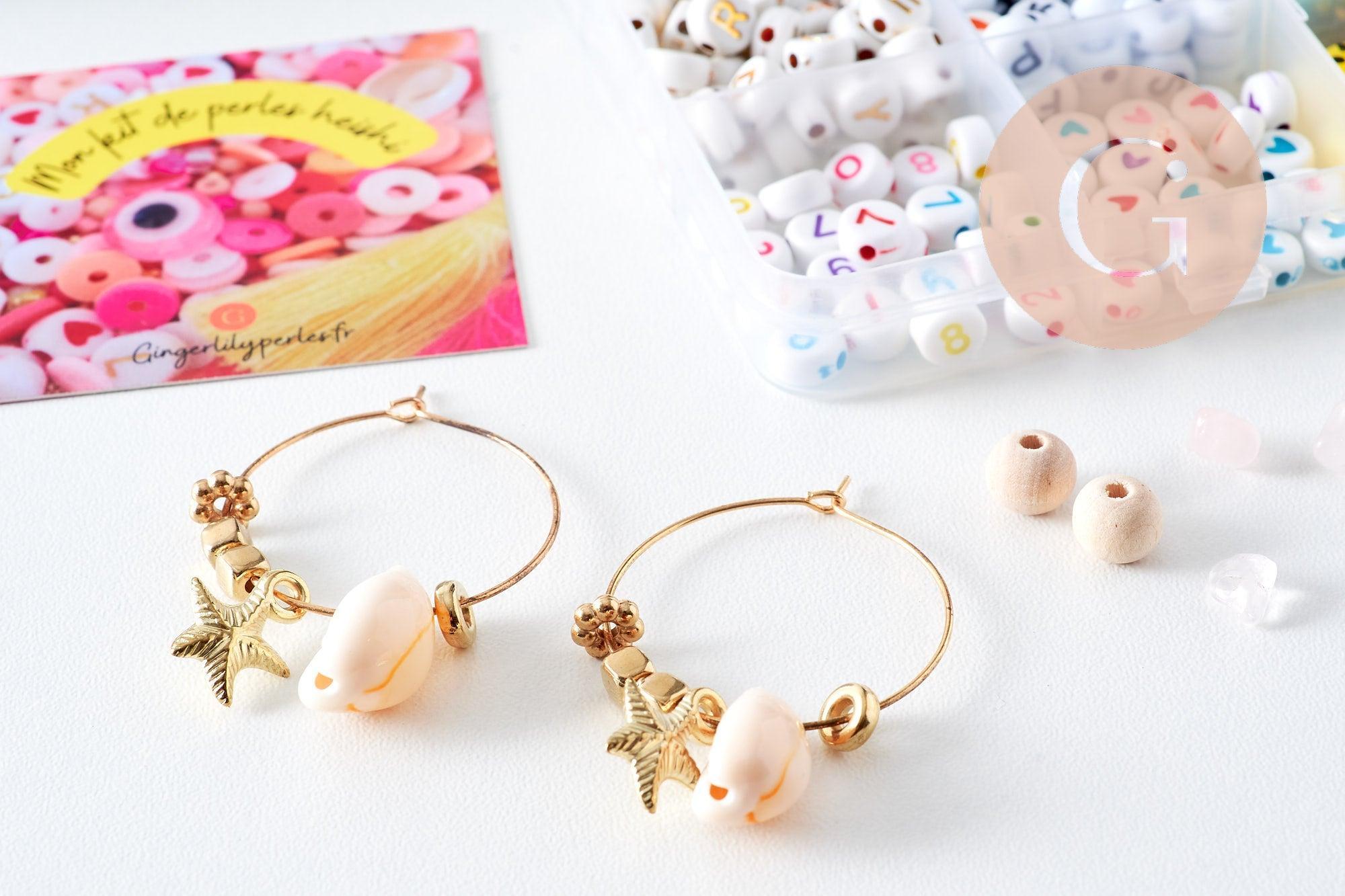 Kit boite mix de perles lettre et smiley, x1 (G10792)