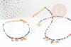 Kit bracelet Vecchio multicolore personnalisé lettres zircon, Coffrets et kits pour la création de bijoux fantaisie DIY, la pochette (G8747)