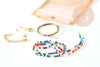 Kit collier Vecchio multicolore personnalisé lettres zircon 40cm, Coffrets et kits création de bijoux fantaisie DIY, la pochette (G8749)