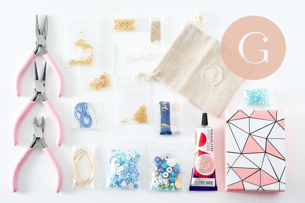 Kit création 10 Bracelets Surfer, Coffrets et kits pour la création de bijoux fantaisie DIY, x1 G9555