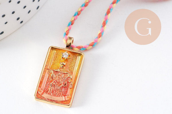 Kit création Collier Médaille Tarot coloré x1 (G10108)