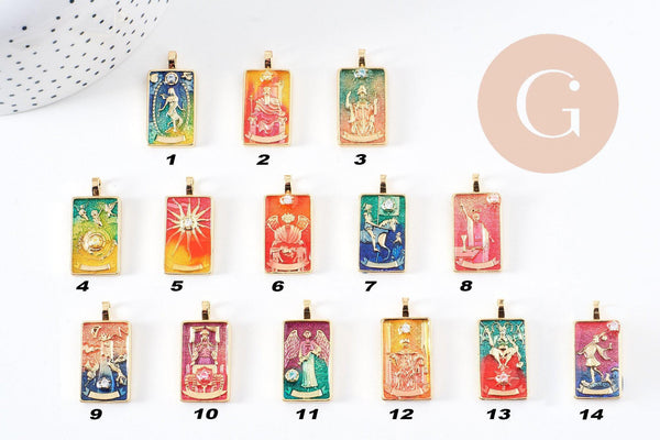 Kit création Collier Médaille Tarot coloré x1 (G10108)
