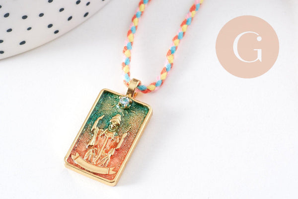 Kit création Collier Médaille Tarot coloré x1 (G10108)