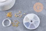 Kit de perles rocaille façon Miyuki Mix Noir Argent Blanc, x1 (G9193)