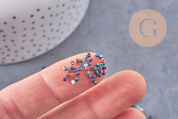 Kit de perles rocaille façon Miyuki Mix bleu, x1 (G9194)