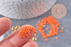Kit de perles rocaille façon Miyuki Mix jaune-orange, x1 (G9190)