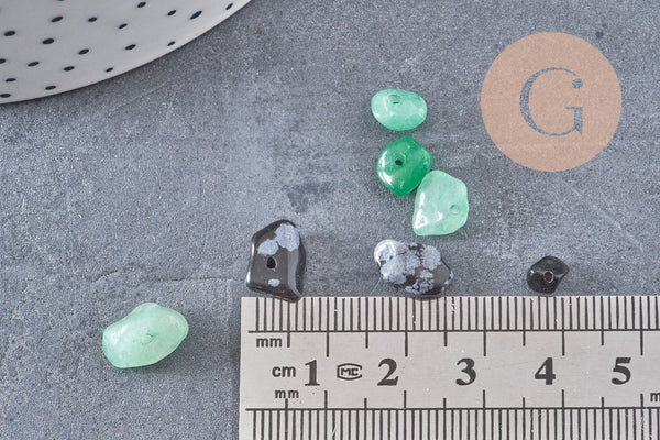 Kit mix de perles 18 couleurs pierre naturelles Lithothérapie x1 (G10956)