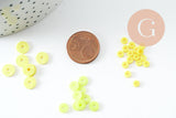 Kit mix de perles heishi jaune citron, Coffret et kit pour création de bijoux fantaisie, x1 (G9775)