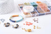 Kit mix de perles heishi vert caramel, Coffret et kit pour création de bijoux fantaisie, x1 (G9997)