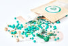 Kit mix de perles vertes Matcha Time, Coffrets et kits pour la création de bijoux fantaisie DIY, x1 (G8345)