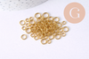 Anneaux de jonction ronds ouverts acier 304 inoxydable doré IP mix en 1mm, x50
