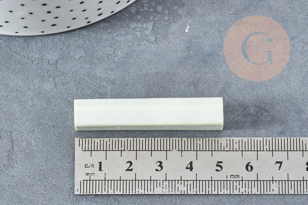 Lot canes polymère carrées mélangées 50mm motif animal, x5 (G8902)