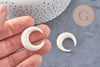 Lune corne blanche naturelle 8mm, Septum piercing écarteur corne naturelle x1 (G0253)