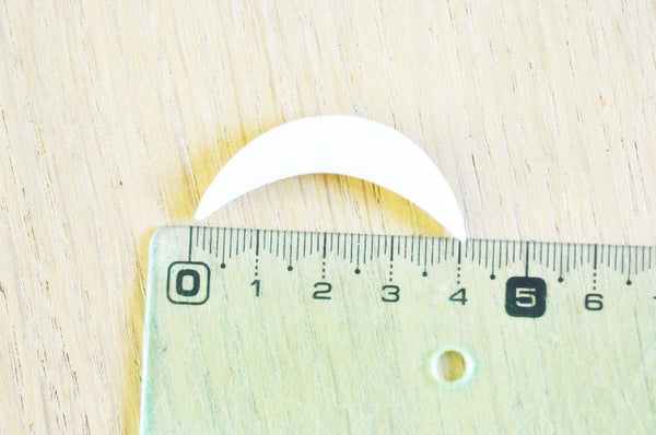 Lune corne blanche naturelle 8mm, Septum piercing écarteur corne naturelle x1 G3129