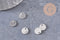 Médaille acier argenté finition mate,fournitures créatives, médaillon argent,création collier, fournitures argentées, 8mm, x10 (G1622)