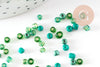 Mélange perles rocaille camaïeu verts ,fournitures pour bijoux, perles rocaille vert transparent, x 10gr (G9511)