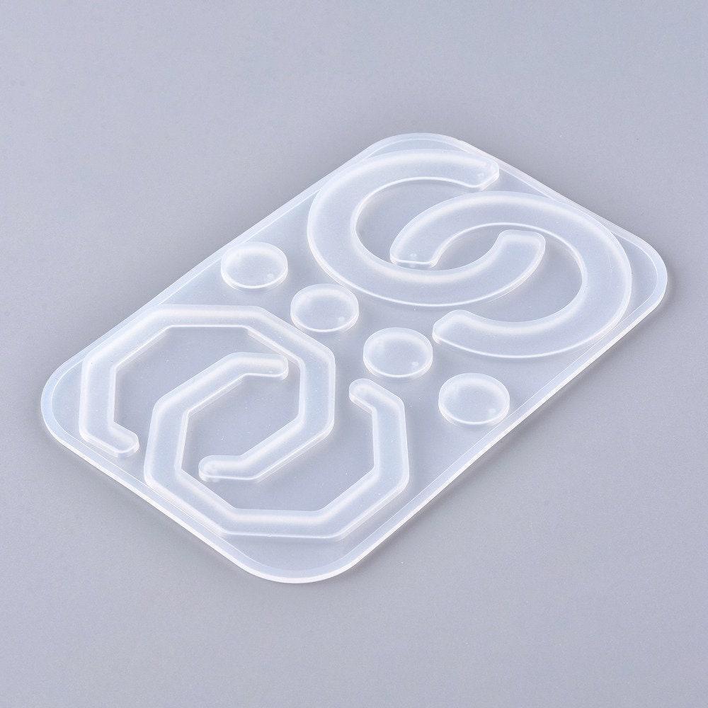 Moule pour fabrication boucles créoles résine, un moule en silicone pour réaliser des bijoux avec inclusion en résine, x1,G3364