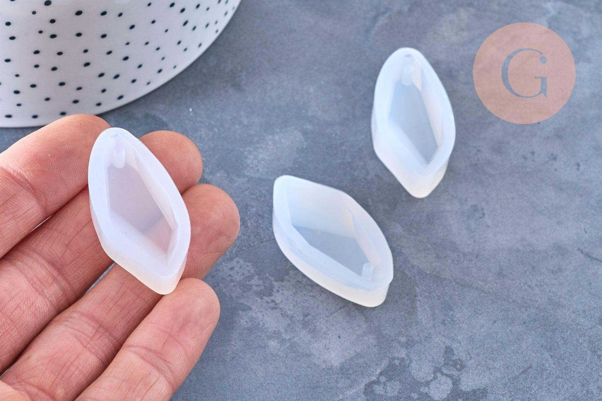 Moule pour fabrication boucles pendentif résine, un moule en silicone pour réaliser des bijoux avec inclusion en résine, x1 G4181
