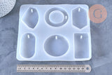 Moule pour fabrication grande boucles créoles résine, moule en silicone pour réaliser des bijoux avec inclusion en résine, x1 G4576