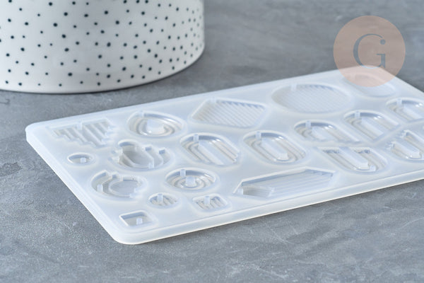 Moule pour fabrication pendentif résine 102x165mm, x1 (G7753)